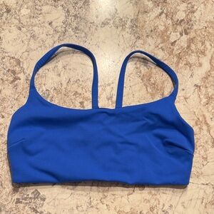 Wunder Train Strappy Racer Bra Light Support, C/D Cup, size 4 Cerulean Blue